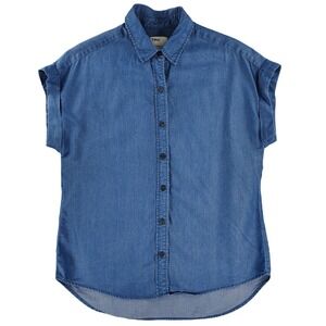 Tiley Blue Denim Button-Down Travel Shirt